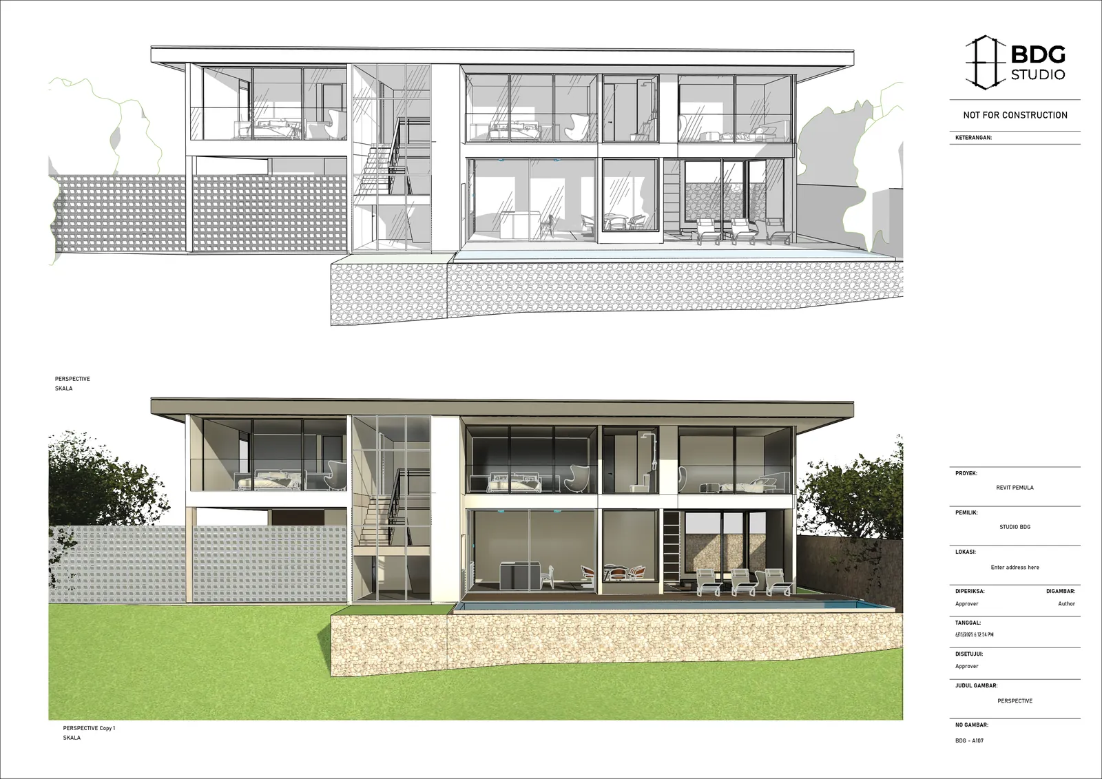 Revit Pemula: Sheet Perspektif